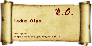 Medus Olga névjegykártya